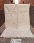 Tapis berbère pure laine Beni Ouarain 206 x 297 cm