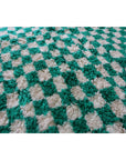Tapis berbère à carreaux en pure laine 166 x 269 cm