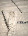Authentic Moroccan Berber carpet black and white wool Elbadi