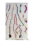 Pure wool Moroccan Berber carpet 158 x 262 cm