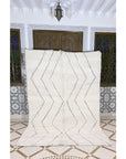 Authentique tapis berbère marocain en laine El Jadida 190 x 292 cm