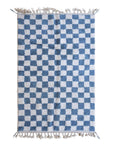 Tapis berbère en laine à carreaux 156 x 240 cm