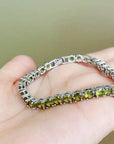 Fancy sprankelende olijfsteen armband