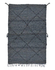 Authentic Moroccan Berber carpet gray wool Souk