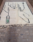 Tapis berbère pure laine Beni Ouarain 238 x 285 cm