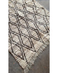 Tapis d'entrée berbère marocain pure laine 96 x 220 cm