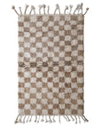 Tapis berbère en laine à carreaux 110 x 146 cm