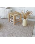 Grand tapis tissé main en coton recyclé