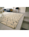 Tapis berbère authentique marocain laine noir blanc Amazighs