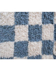 Tapis berbère en laine à carreaux 156 x 240 cm