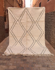 Berber rug Beni Ouarain pure wool 200 x 300 cm