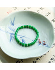 Minimalistische levendige groene jade kralenarmband - AAAA-kwaliteit