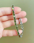 Fancy sprankelende olijfsteen armband