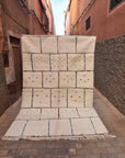 Beni Ouarain pure wool Berber rug 196 x 309 cm