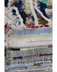 Marokkaans Berber-tapijt van gerecycled textiel 117 x 159 cm