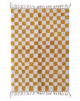 Tapis berbère en laine à carreaux 156 x 234 cm