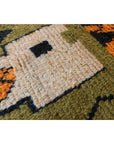 Tapis d'entrée berbère marocain pure laine 73 x 495 cm