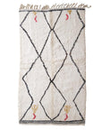 Tapis berbère marocain pure laine 140 x 253 cm