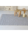 Handwoven rug made from recycled cotton