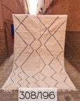 Tapis berbère pure laine Beni Ouarain 196 x 308 cm