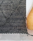 Authentic Moroccan Berber carpet gray wool Souk