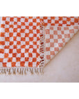 Tapis berbère en laine à carreaux 170 x 255 cm VENDU