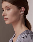 Elegante oormanchet met ketting - Uit één stuk