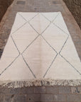 Beni Ouarain pure wool Berber rug 196 x 287 cm