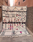 Tapis berbère pure laine Beni Ouarain 210 x 277 cm