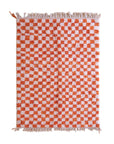 Tapis berbère en laine à carreaux 170 x 255 cm VENDU