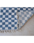 Tapis berbère en laine à carreaux 156 x 240 cm
