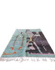 Pure wool Moroccan Berber carpet 156 x 268 cm