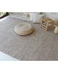 Grand tapis tissé main en coton recyclé