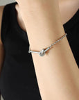 Ball Chain armband-zilveren knoopontwerp
