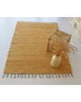 Handwoven rug made from recycled cotton