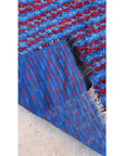 Moroccan Berber carpet made of recycled textiles 88 x 136 cm