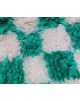 Tapis berbère à carreaux en pure laine 166 x 269 cm
