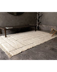 Authentic Moroccan Berber carpet black and white wool Elbadi