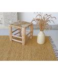 Handwoven rug made from recycled cotton