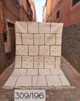 Beni Ouarain pure wool Berber rug 196 x 309 cm