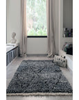 Authentic Moroccan Berber rug gray wool Jemaa