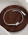 Ball Chain armband-zilveren knoopontwerp