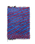 Moroccan Berber carpet made of recycled textiles 88 x 136 cm