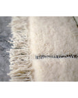 Authentic Moroccan Berber carpet black and white wool Elbadi
