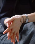 Ball Chain armband-zilveren knoopontwerp