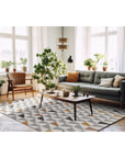 NORDIC Scandinavian style geometric rug