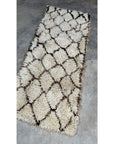 Tapis d'entrée berbère marocain pure laine 72 x 174 cm