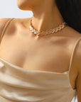 Gedurfde look V-ketting ketting en armband