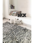 Authentic Moroccan Berber rug gray wool Jemaa