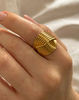 STRAORDINARIO ring | Stainless steel | water-repellent